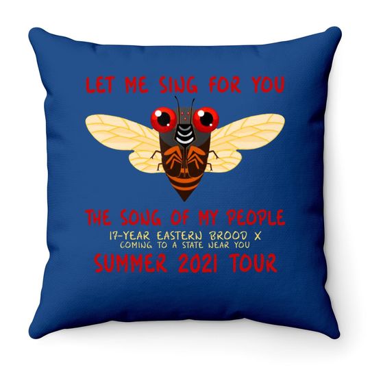 Brood X Cicada Mandala Summer 2021 Throw Pillow