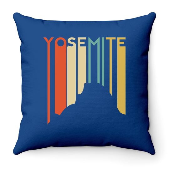 Yosemite National Park Vintage California Throw Pillow