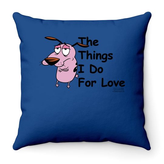 Courage The Cowardly Dog For Love Throw Pillow
