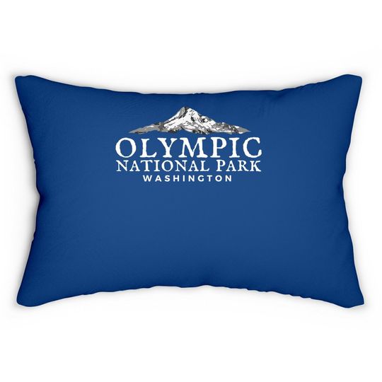 Olympic National Park Lumbar Pillow, Mountain Range Washington Lumbar Pillow