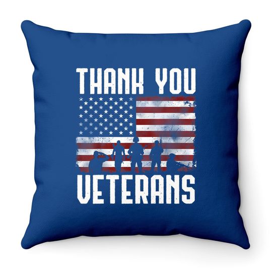 Thank You Veterans Throw Pillow