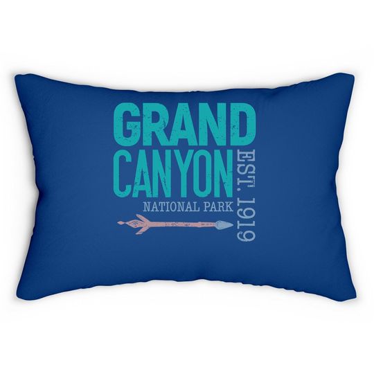 Grand Canyon National Park Retro Souvenir Lumbar Pillow