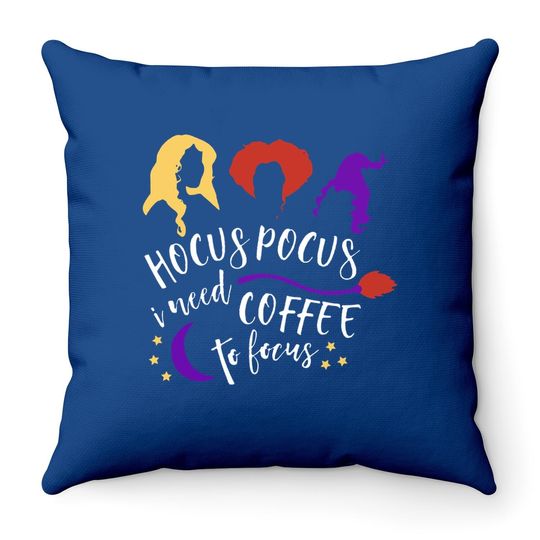 Hocus Pocus Halloween Casual Short Sleeve Throw Pillow