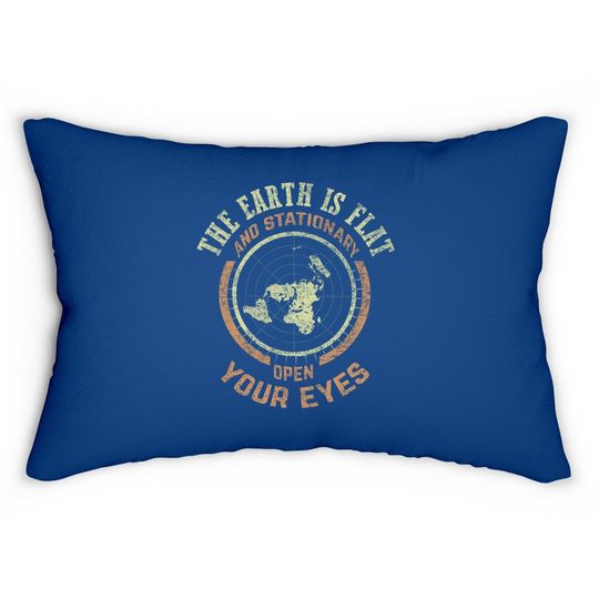 Flat Earth And Stationary Vintage Conspiracy Lumbar Pillow