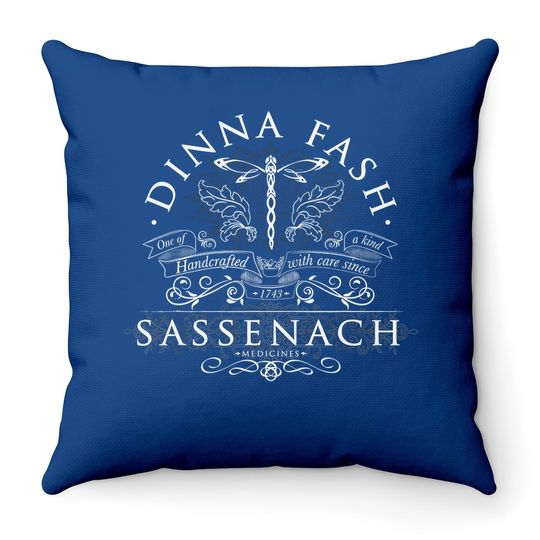 Outlander Sassenach Dragonfly Throw Pillow