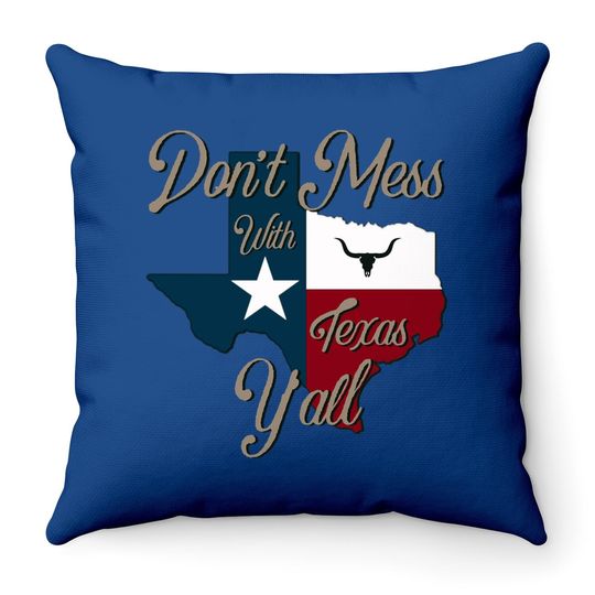 Don't Mess With Vintage Texas Throw Pillow