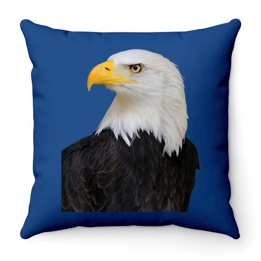 Bald Eagle Throw Pillow Bald Eagle Bird Face Throw Pillow