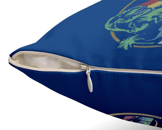 Retro Jurassic Park Darken  throw Pillow