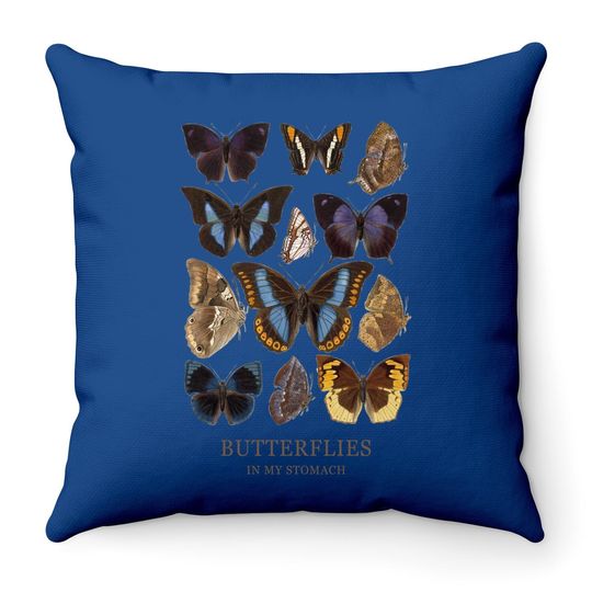 Meladyan Women&rsquo;s Butterfly Printed Graphic Loose Throw Pillow Short Sleeve Round Neck Loose Throw Pillow Tops