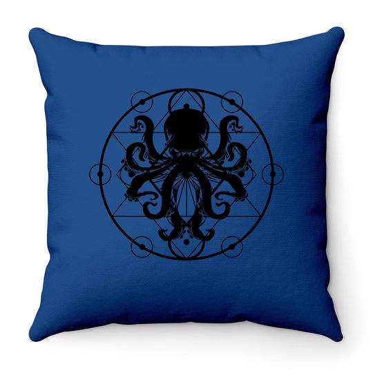 Vintage Kraken Gift Octopus Throw Pillow