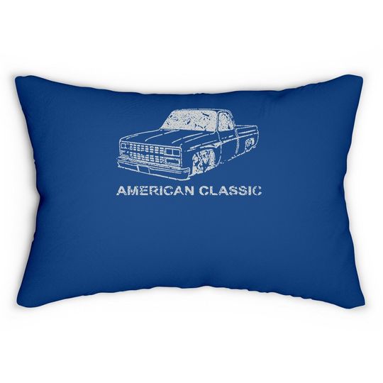 Vintage Racing C10 1973-87 Square Body Pickup Truck Graphic Lumbar Pillow For Men