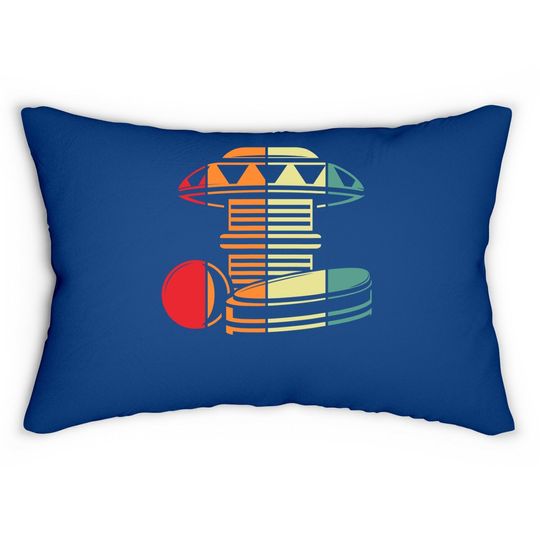 Pinball Retro Vintage Arcade Game Machine Lover Gift Lumbar Pillow