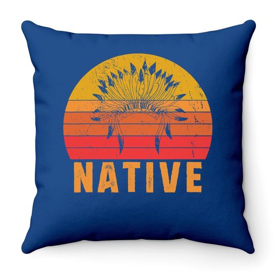 Native American Pride Vintage Native Indian Throw Pillow