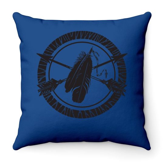 Native American Indian  cross Throw Pillow