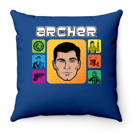 Nirvan Acher Sitcom Sterling Archer Cartoon Throw Pillow