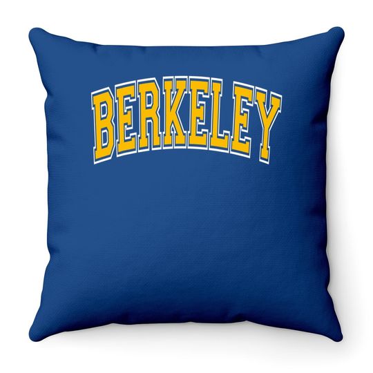 Berkeley California Ca Varsity Style Amber Throw Pillow