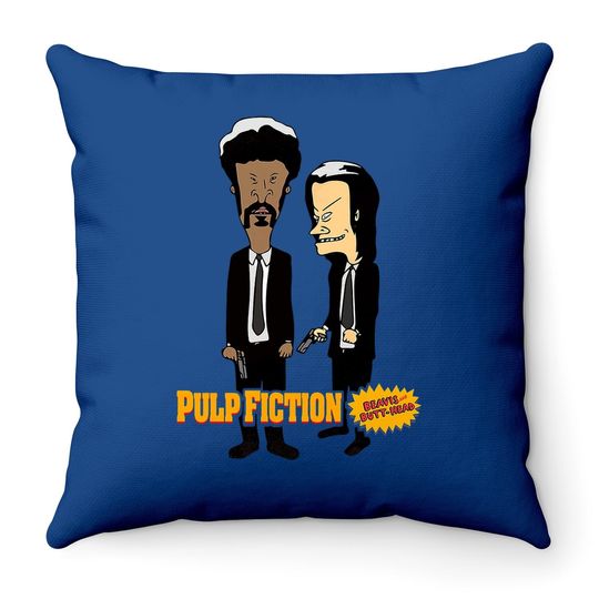Pulp Fiction Beavis And Butthead Throw Pillow