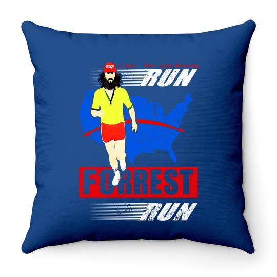 Forrest Gump Run Forrest Run Tom Hanks Throw Pillow