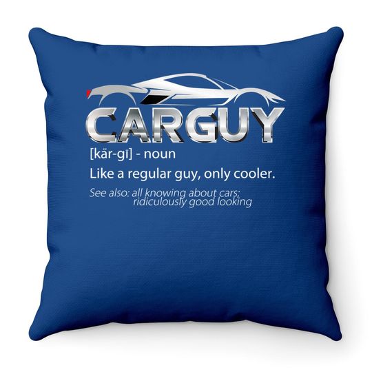 Car Guy Sport Car Mechanic Throw Pillow
