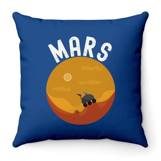 Mars Rover Land Space Landing Throw Pillow