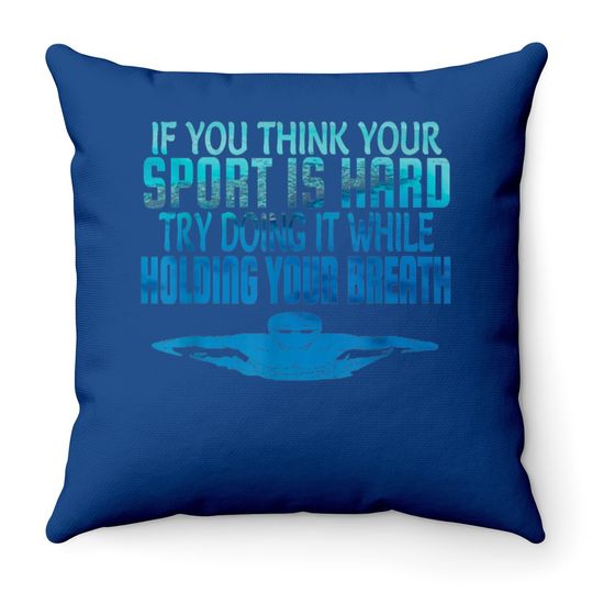 Swim Swimmer Sport Practice Throw Pillow