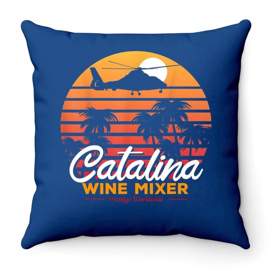 Catalina Mixer Wine Prestige Worldwide Throw Pillow Palm Tree Beach