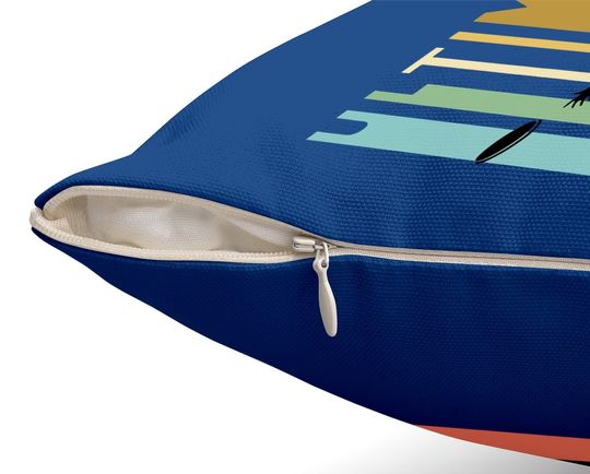 Retro Ultimate Frisbee Throw Pillow