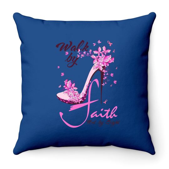 Walk By Faith Not By Sight 2 Corinthians 5:7 Bible Verse Throw Pillow