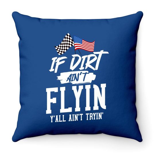 Dirt Track Racing Sprint Car Racing Throw Pillow