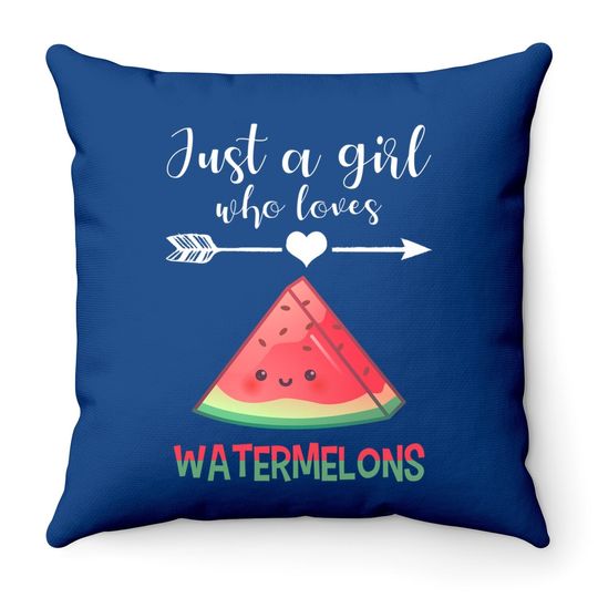 Watermelon Lover Throw Pillow Humor Melon Quote Girl Watermelons Throw Pillow