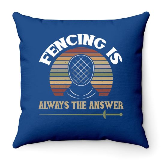 Fencer Throw Pillow Fencing Quote Humor Fencing Sport Throw Pillow