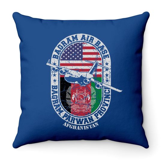 Bagram Air Base Airfield Usaf Afghanistan Throw Pillow