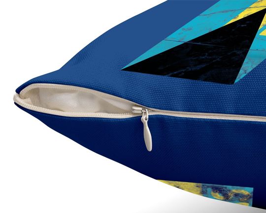 Bahamas Flag Distressed Vintage Throw Pillow