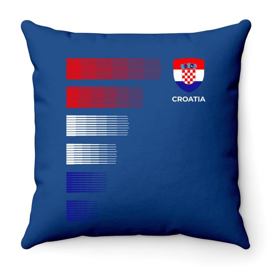 Croatia Football Jersey Throw Pillow