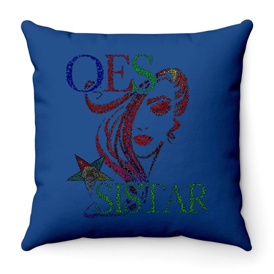 Order Of The Eastern Star Oes Sistar Ritual Ring Masonic Throw Pillow
