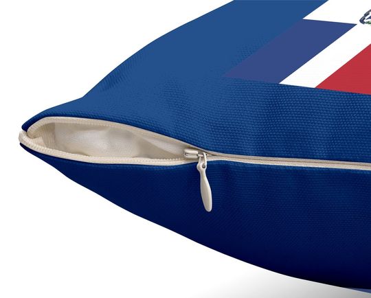 Aifris Dominican Republic Flag Cotton Throw Pillow