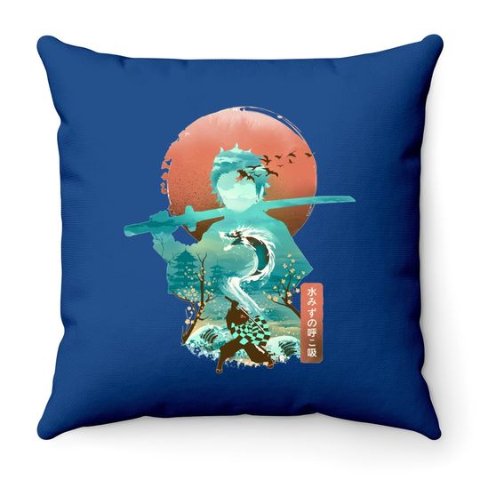 Demons Slayers Adventure Anime Tanjiros Kamados Awesome Art Throw Pillow