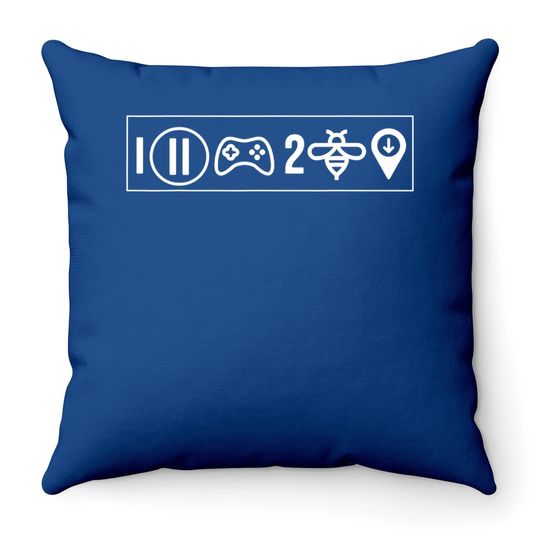 I Paused My Game To Be Here Funny Video Game Humor Joke Throw Pillow