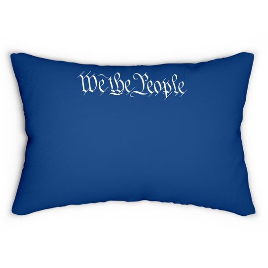 We The People Usa Preamble Constitution America 1776 Lumbar Pillow