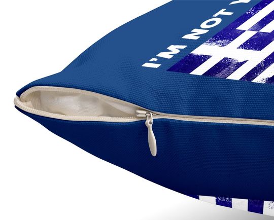 I'm Not Yelling I'm Greek Throw Pillow | Greece Flag Throw Pillow