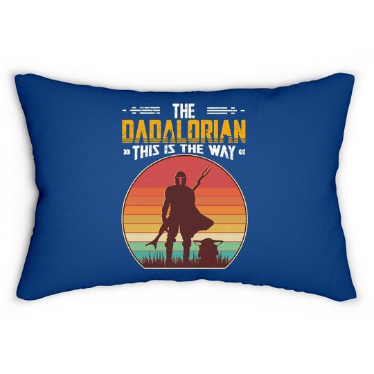 The Dadalorian Retro Vintage, Dadalorian Fathers Day Lumbar Pillow