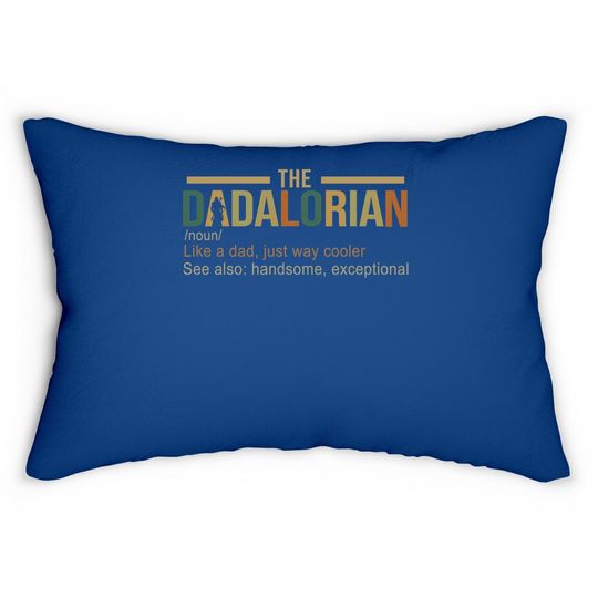 Agaoece Dadalorian Graphic Lumbar Pillow Adult Father's Day Funny Tops Lumbar Pillow