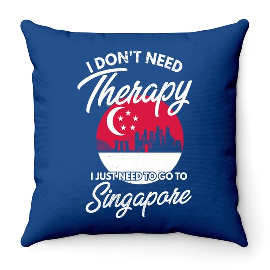 Singapore Flag I Vacation Gift I Singapore Throw Pillow