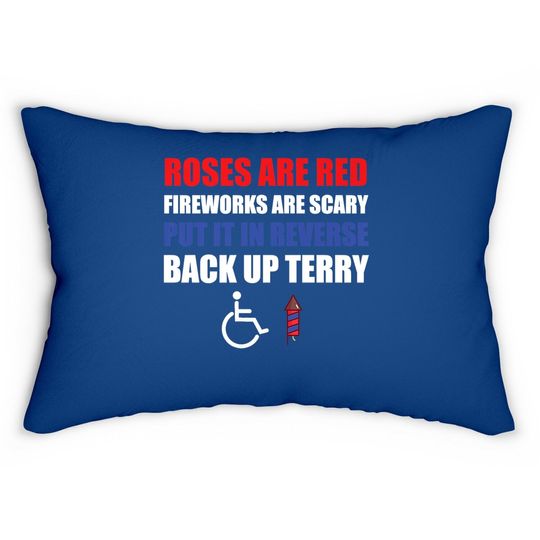 Put It In Reverse Back Up Terry Funny 4th Of July Fireworks Premium Lumbar Pillow