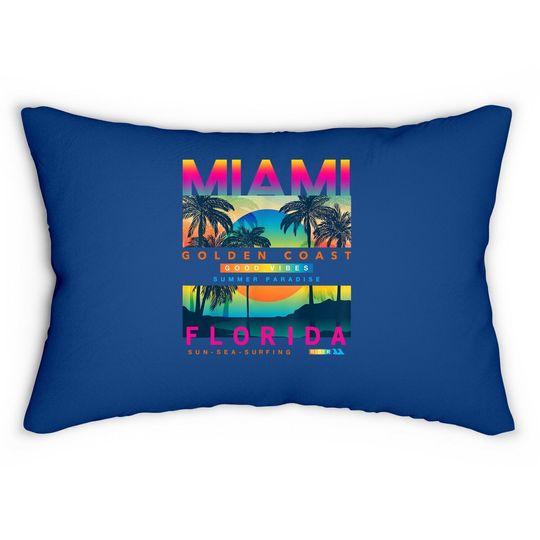 Miami Lumbar Pillow Colorful Sunrise