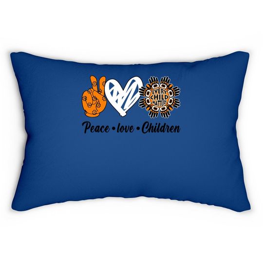Every Child Matters Lumbar Pillow Peace Love Children