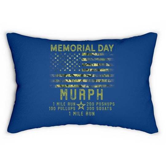 Murph Challenge Memorial Day Wod Workout Gear 2021 Lumbar Pillow