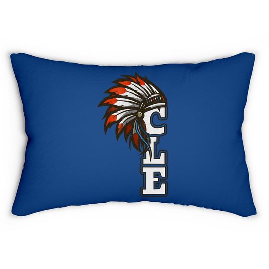 Cle Cleveland Ohio Native American Indian Tribe Lumbar Pillow