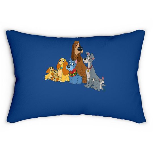Lady And The Tramp Dogs Lumbar Pillow