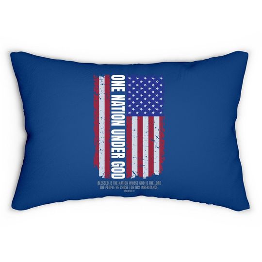 Religious Freedom One Nation Under God Scripture Verse Lumbar Pillow
